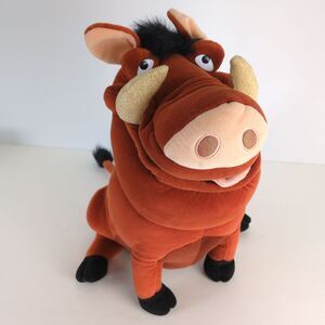 Vintage 90s Disney World Large Pumbaa Plush Stuffed Animal Lion King Warthog Pig